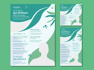 spa & salon flyer - instagram post & stories