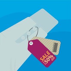 Poster - shirt with sale tag