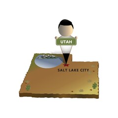 Sticker - utah state map