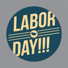 Canvas Print - labor day label