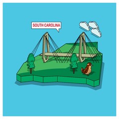 Sticker - south carolina state