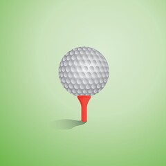 Poster - golf ball on tee