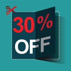 Sticker - 30 percent off sale