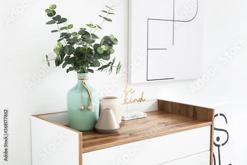 Cuadros en Lienzo Interior of beautiful stylish room with chest of drawers