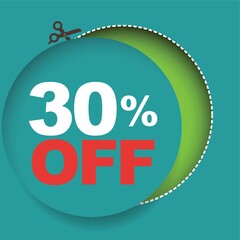 Sticker - 30 percent off sale