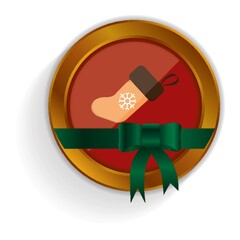 Sticker - christmas stocking button