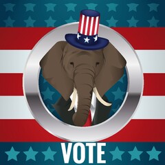 Sticker - usa election poster