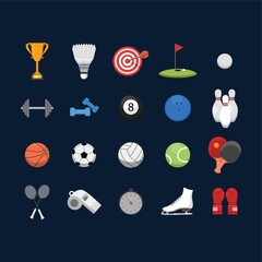 Poster - set of sports icons