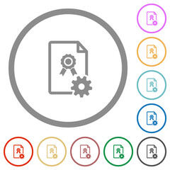 Poster - Generating certificate flat icons with outlines