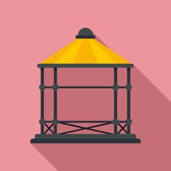 Wall Mural - Arbor gazebo icon. Flat illustration of arbor gazebo vector icon for web design