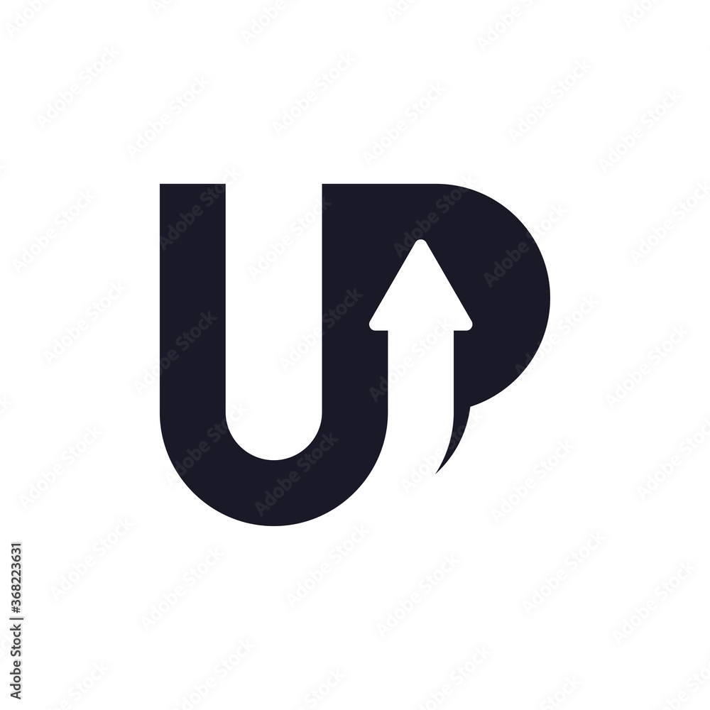 UP Logo Template Design Concept. Letter U and P logo vector with arrow  combination. Stock Vector | Adobe Stock, image size:1000x1000