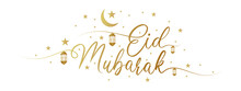 Eid Mubarak Letter Calligraphy Banner