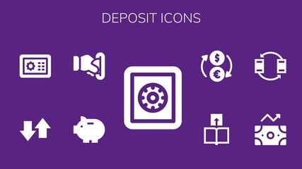 Poster - deposit icon set