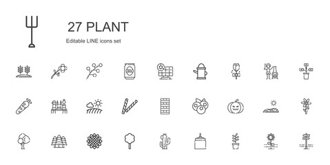 Canvas Print - plant icons set