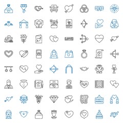 Sticker - marriage icons set