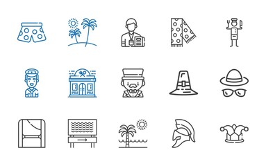 Sticker - hat icons set