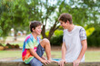 © Caro Telfer/Austockphoto - Two smiling boys in a park