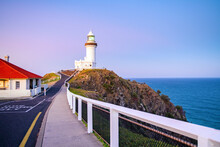Path Leading Up To Byron Bay Lighthouse At Dusk
