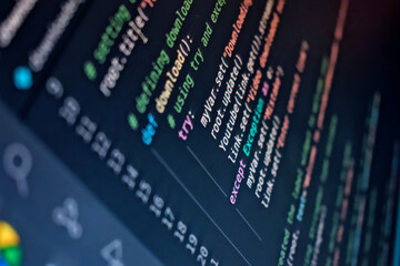 black screen of a computer monitor