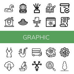 Poster - graphic icon set