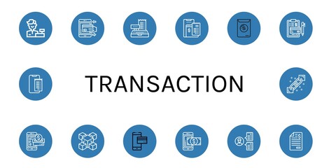 Sticker - Set of transaction icons