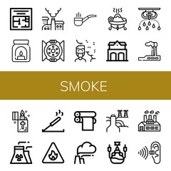 Sticker - Set of smoke icons