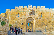 The Lions' Gate Of Jerusalem, Israel