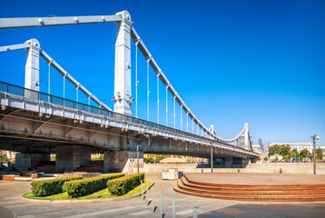 Wall Mural - Arches of the Crimean Bridge over the Moskva River in Moscow