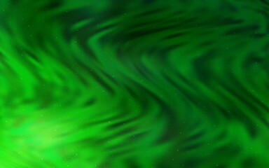 Dark Green vector template with space stars. Space stars on blurred abstract background with gradient. Pattern for astronomy websites.