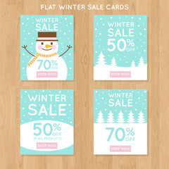 Sales winter banners set