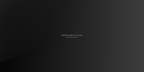 Wall Mural - Modern simple black background with abstract wave spiral modern element for banner, presentation design and flyer