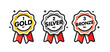 © vectorplus - Medal vector set. Gold medal, silver medal, bronze medal. Medal icon