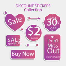 Set Of Purple Sale Sticker