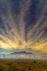 Wall Mural - fog cloud and stars