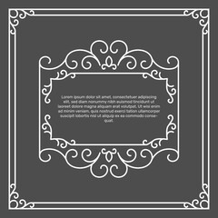 Frame Vector template design and place for text. Retro flourishes frame style. Citation Design, Quotation Design, Vintage Background, Vintage Frame, Vintage Ornament.