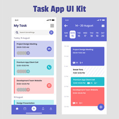 Wall Mural - task schedule app ui kit