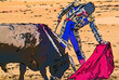 Illustration of a bullfighter 