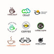 © MEGAWE - Set coffee logo modern design template.