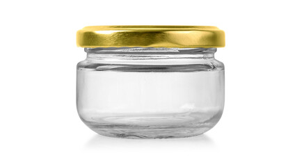 Wall Mural - glass jar isolated on white