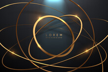 Luxury Gold Rings Background With Light Effect