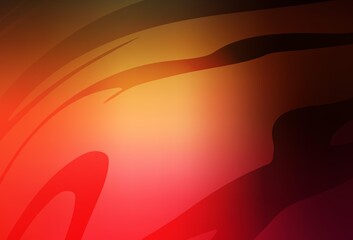 Dark Red, Yellow vector glossy abstract layout.