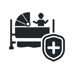 Wall Mural - Child Health insurance icon