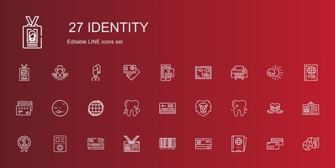 Sticker - identity icons set