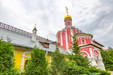 Exterior of the Temple complex. Pavlovskaya Sloboda, Russia