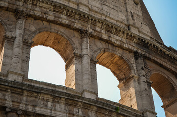 Wall Mural - Coliseum at the historic center of ancient Rome.