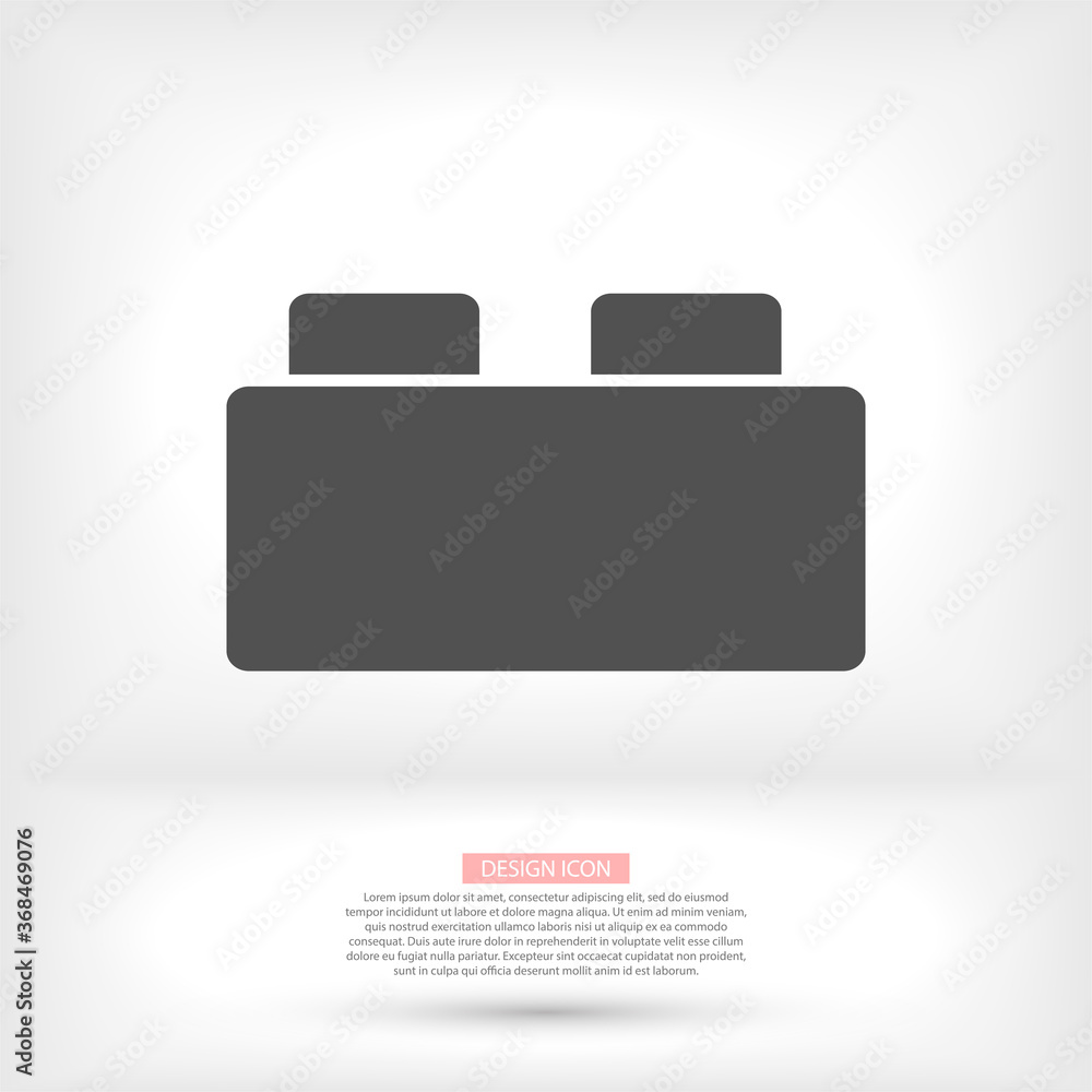 Building block icon. Thin line flat vector related icon for web and ...