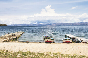 boats on the beach