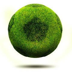 green grass in football, 3d render