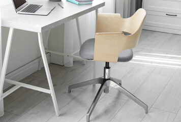 Sticker - Comfortable workplace with office chair and modern table