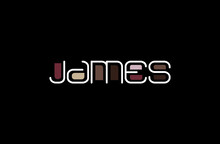 James Name Art In A Unique Contemporary Design In Java Brown Colors